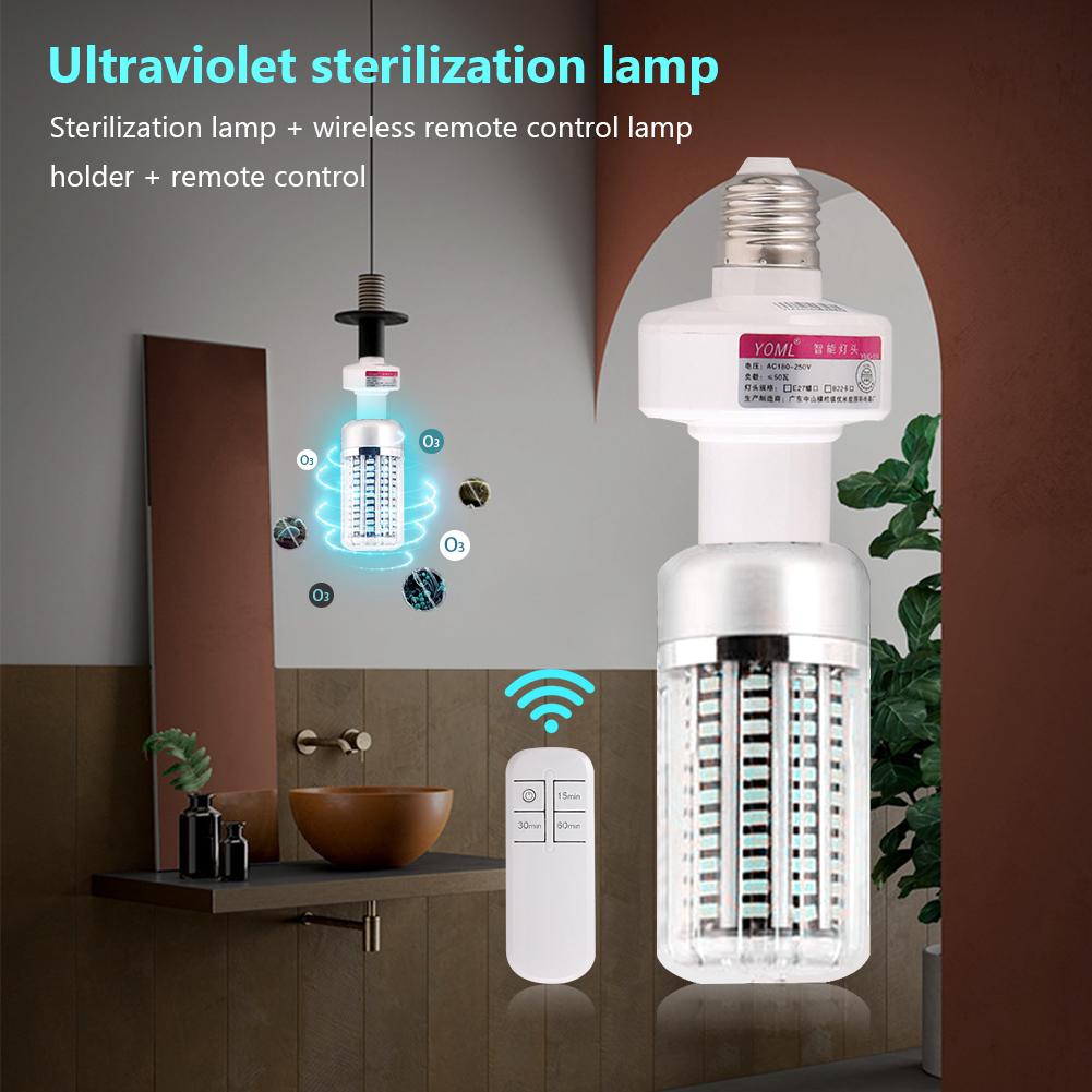 Изображение товара: Новый 40 Вт дезинфекционный ультрафиолетовый стерилизатор бактерий бактерицидсветильник ПА для дома ванной лампа UVC LED 130 светодисветодиодный s 85-265 в E27