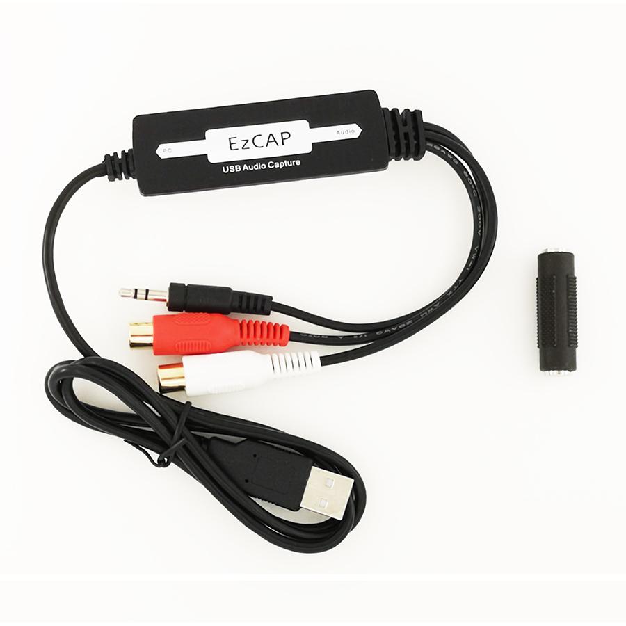 Изображение товара: Преобразователь USB для аудиозахвата, CD/Phono/Tape, старая аналоговая музыка в MP3, запись аналогового аудиосигнала в цифровой формат через ПК