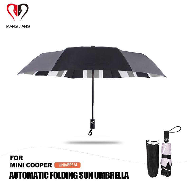 Изображение товара: Универсальный автоматический складной зонт для MINI COOPER F54 F55 F56 F60 R55 R56 R60 R61, двухслойный обратный аксессуары от ветра