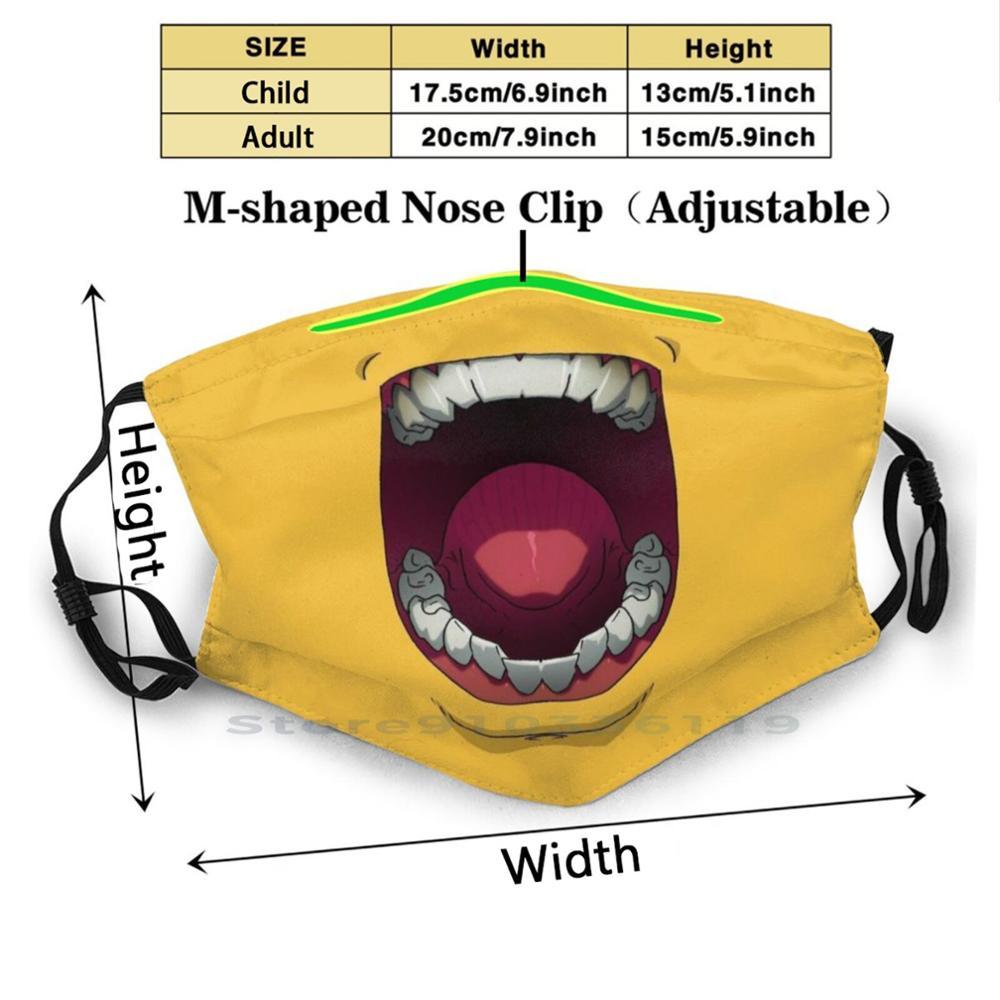 Изображение товара: Рот безумия рот печати многоразовые Pm2.5 фильтр DIY рот Маска Дети лицо рот странные