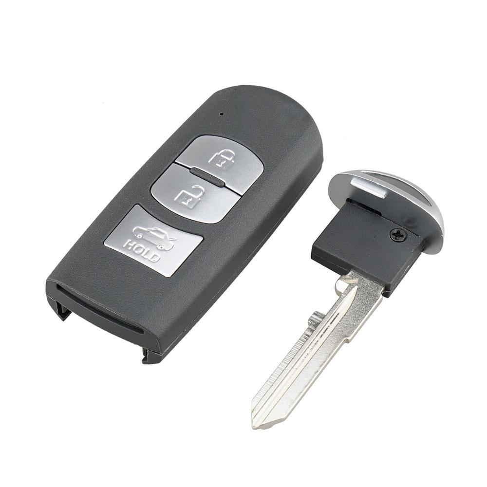 Изображение товара: QWMEND SKE13E-01 для ключа к автомобилю Mazda 433 МГц ID49 чип смарт-ключи для Mazda CX-3 CX-5 Axela Atenza Автомобильный Дистанционный ключ 3 кнопки