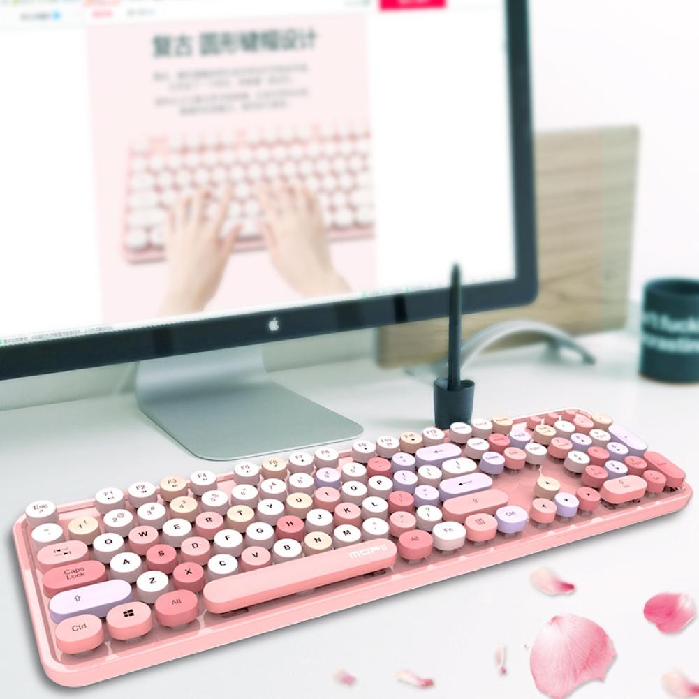 Изображение товара: Universal Cute Portable Wireless 2.4Ghz Keyboard Mouse Set for Office Computer