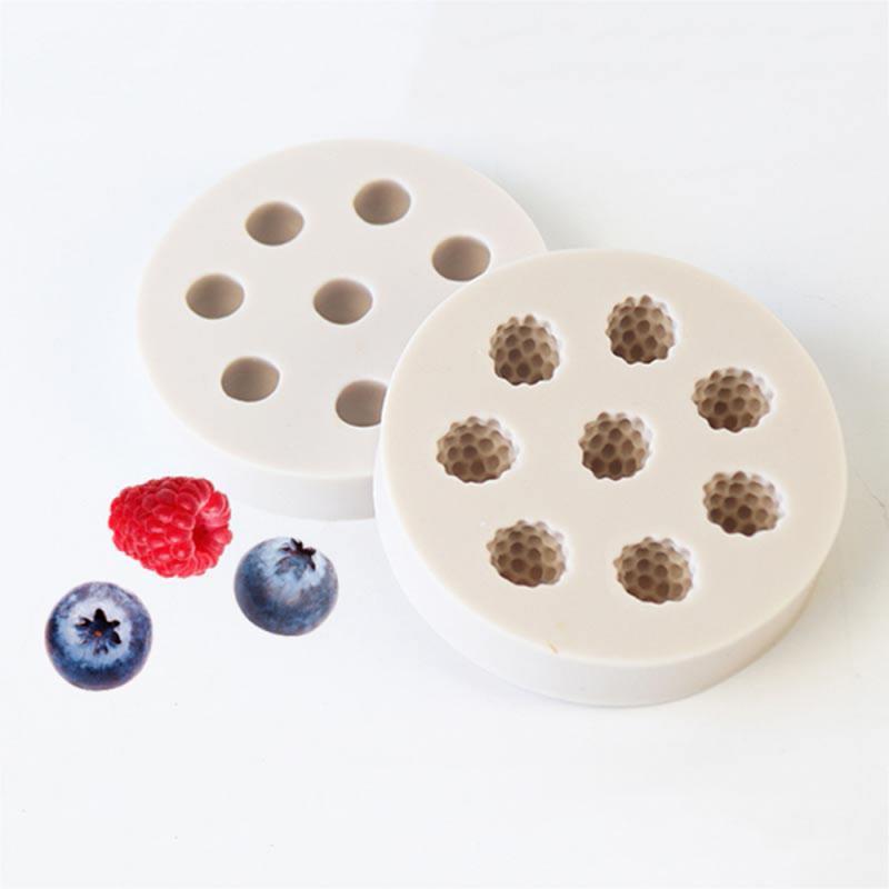 Изображение товара: 3D силиконовая форма для торта в форме малины и черники, кухонная форма для выпечки сахара, рукоделие, инструмент для выпечки шоколада, помадки