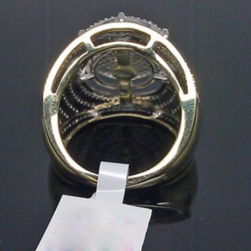 Изображение товара: Milangirl пышные морские микро проложить кольца большой круг Полный кубический циркон льдом кольцо для мужчин ювелирные изделия