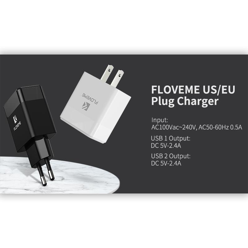 Изображение товара: Устройство зарядное FLOVEME универсальное настенное с USB-разъемом и поддержкой быстрой зарядки