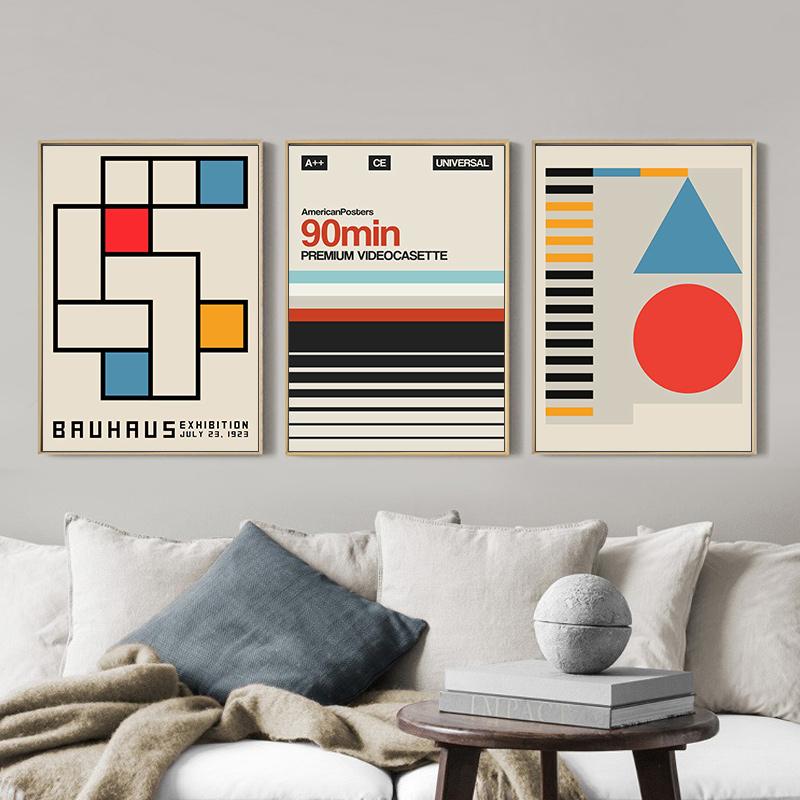 Изображение товара: Абстрактные геометрические изображения блоков для дома, постеры и принты в скандинавском стиле, настенная живопись на холсте для декора гостиной