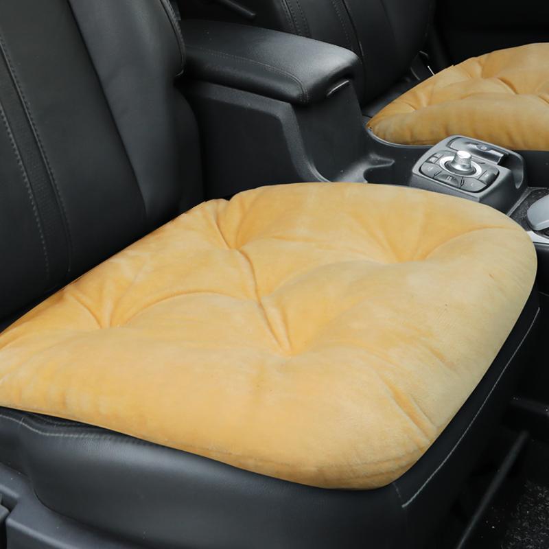 Изображение товара: Чехол для автомобильного сиденья, зимняя теплая подушка для сиденья, нескользящая универсальная подушка для переднего кресла, дышащая подушка для автомобильного сиденья автомобиля