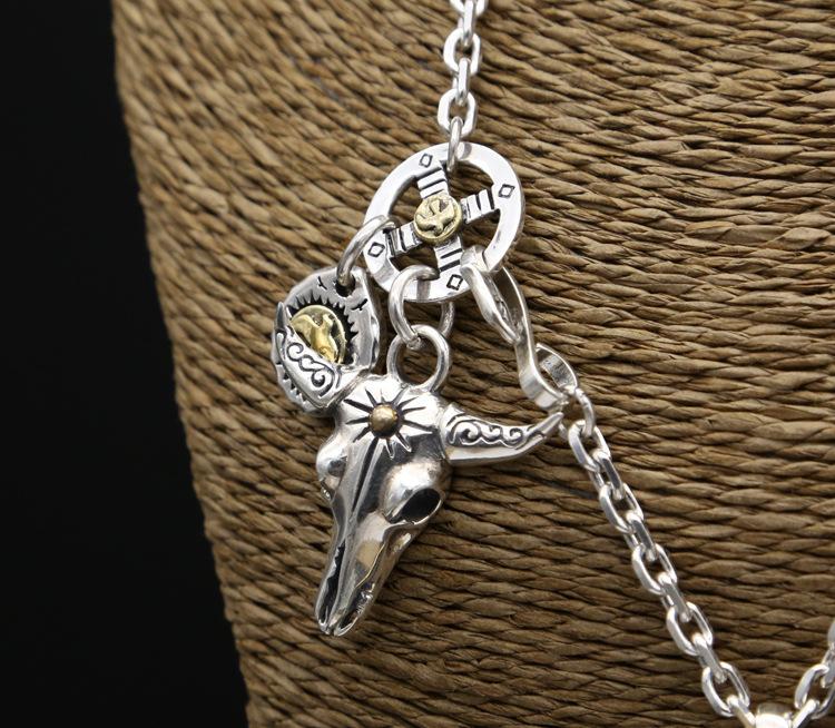 Изображение товара: Starfield, S925 Стерлинговое Серебро, Ретро стиль, тайское серебро, винтажный стиль, для мужчин и женщин, индивидуальное классическое перо, ожерелье, цепочка для свитера