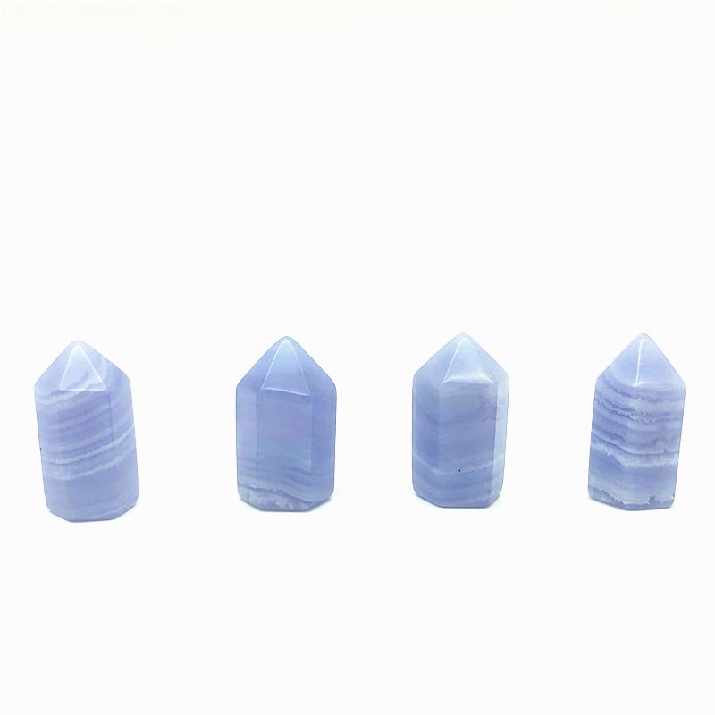Изображение товара: Прямая поставка, 1 шт., натуральное миниатюрное синее кружево, агат, кристалл, минеральное украшение, лечебная палочка, домашний декор, натуральные камни и кристалл