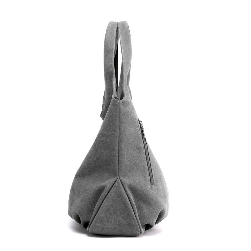 Изображение товара: KVKY брендовая Новая женская Холщовая Сумка высокого качества женская сумка на плечо винтажная однотонная модная женская сумка-тоут женская сумка с верхней ручкой