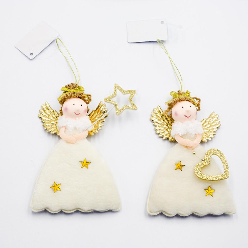 Изображение товара: Светлые куклы-ангелы, украшения для рождественской елки, подвесные Подвески, подарок для детей, праздник, новый год, день рождения, Рождество