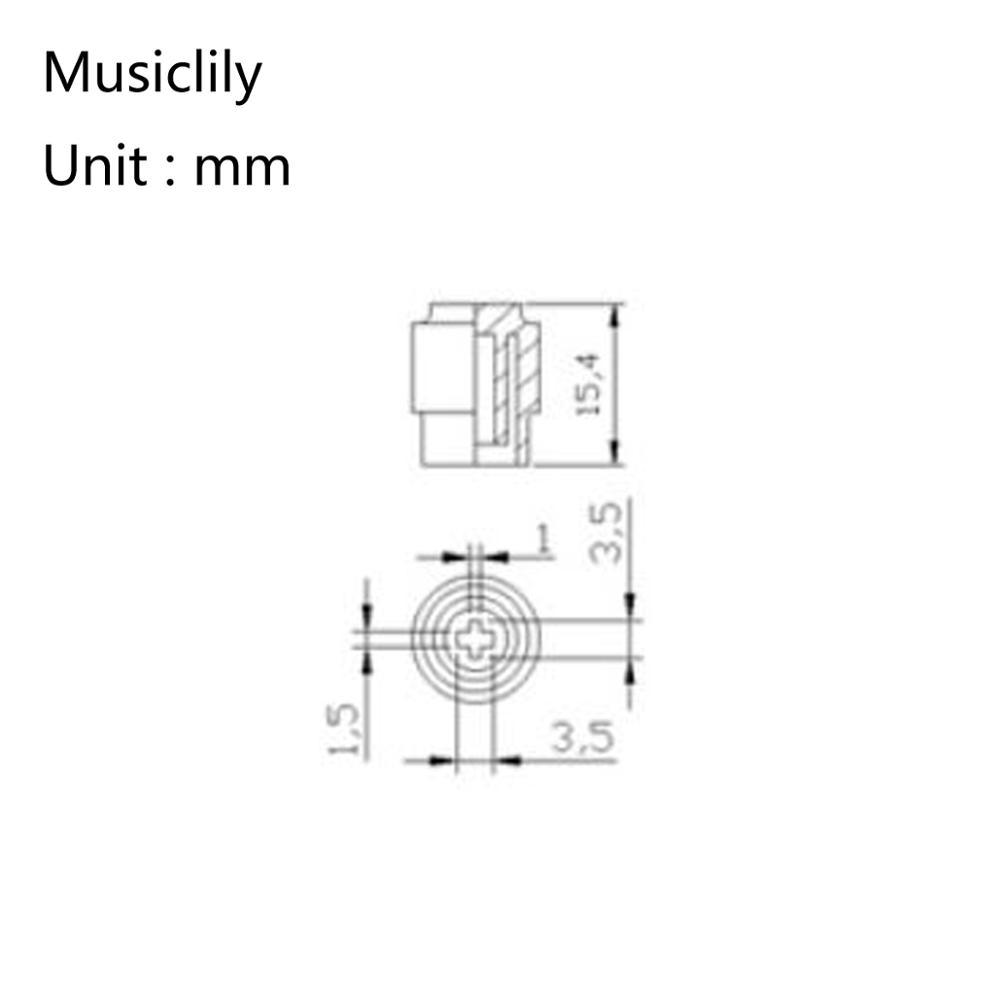 Изображение товара: Musiclily Pro метрический размер винтажный цилиндрический переключатель наконечники 3-позиционный переключатель ручки для импортного шприца Tele, кремовый (набор из 2)