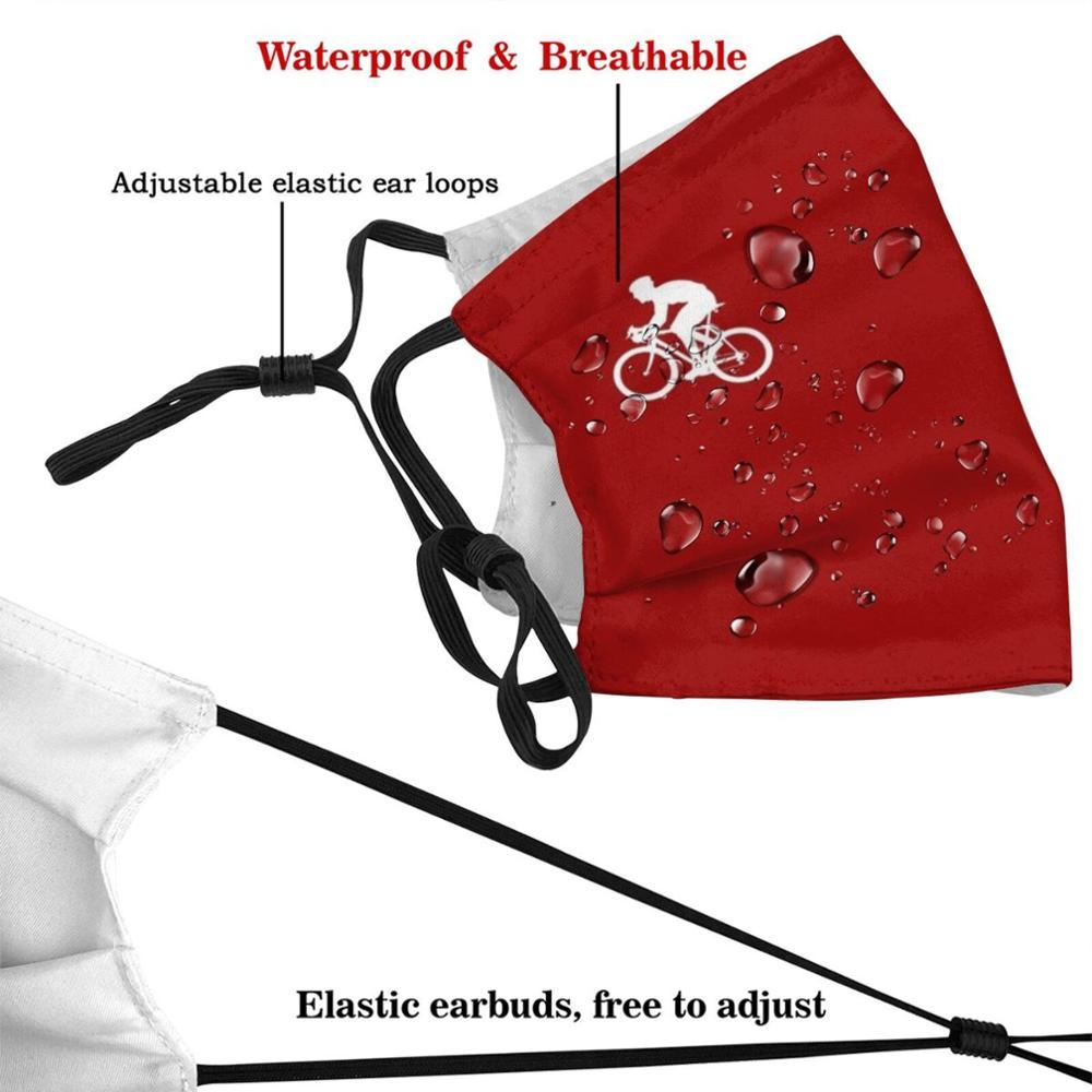 Изображение товара: Велосипед/красного цвета с принтом в виде маски из многоразовая маска Pm2.5 фильтр маска для лица для фаррад велосипед Тур велосипед маршрут велосипедная дорожка велосипед с