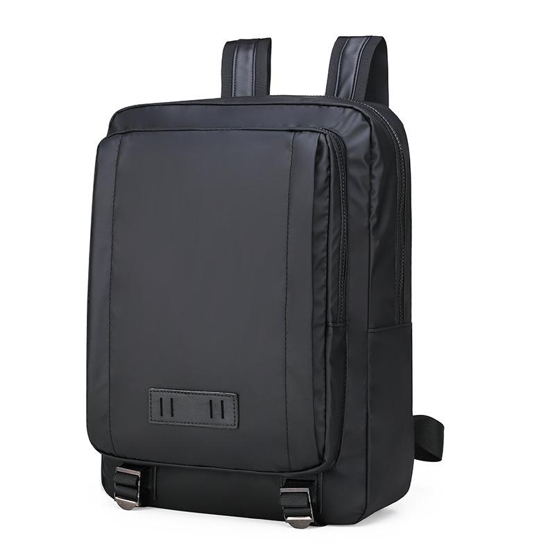 Изображение товара: Водонепроницаемый нейлоновый рюкзак для мужчин, деловая Повседневная сумка для компьютера, студенческий дорожный ранец с защитой от кражи, черный