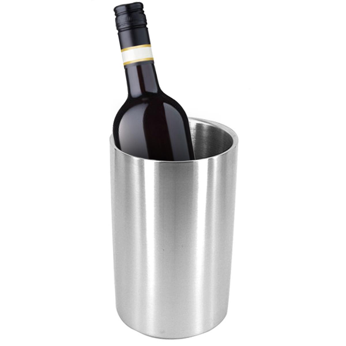 Изображение товара: Изолированный охладитель вина с двойной стенкой, безводный охладитель вина, ведро для шампанского, барная посуда из нержавеющей стали