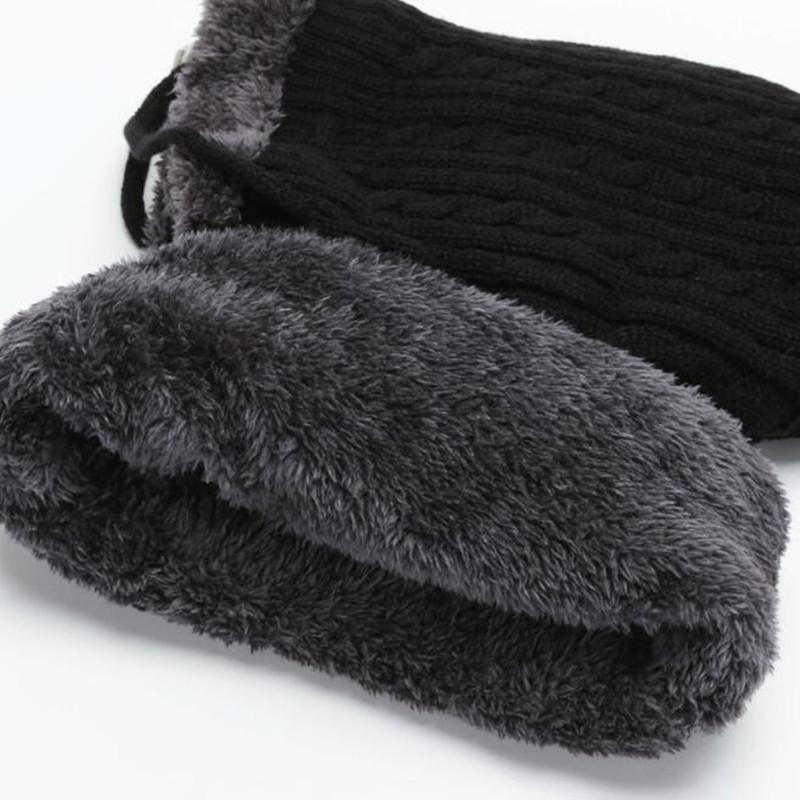 Изображение товара: Мужские зимние шапки унисекс, новые женские шерстяные Лыжные шапки, плотная теплая вязаная шапка