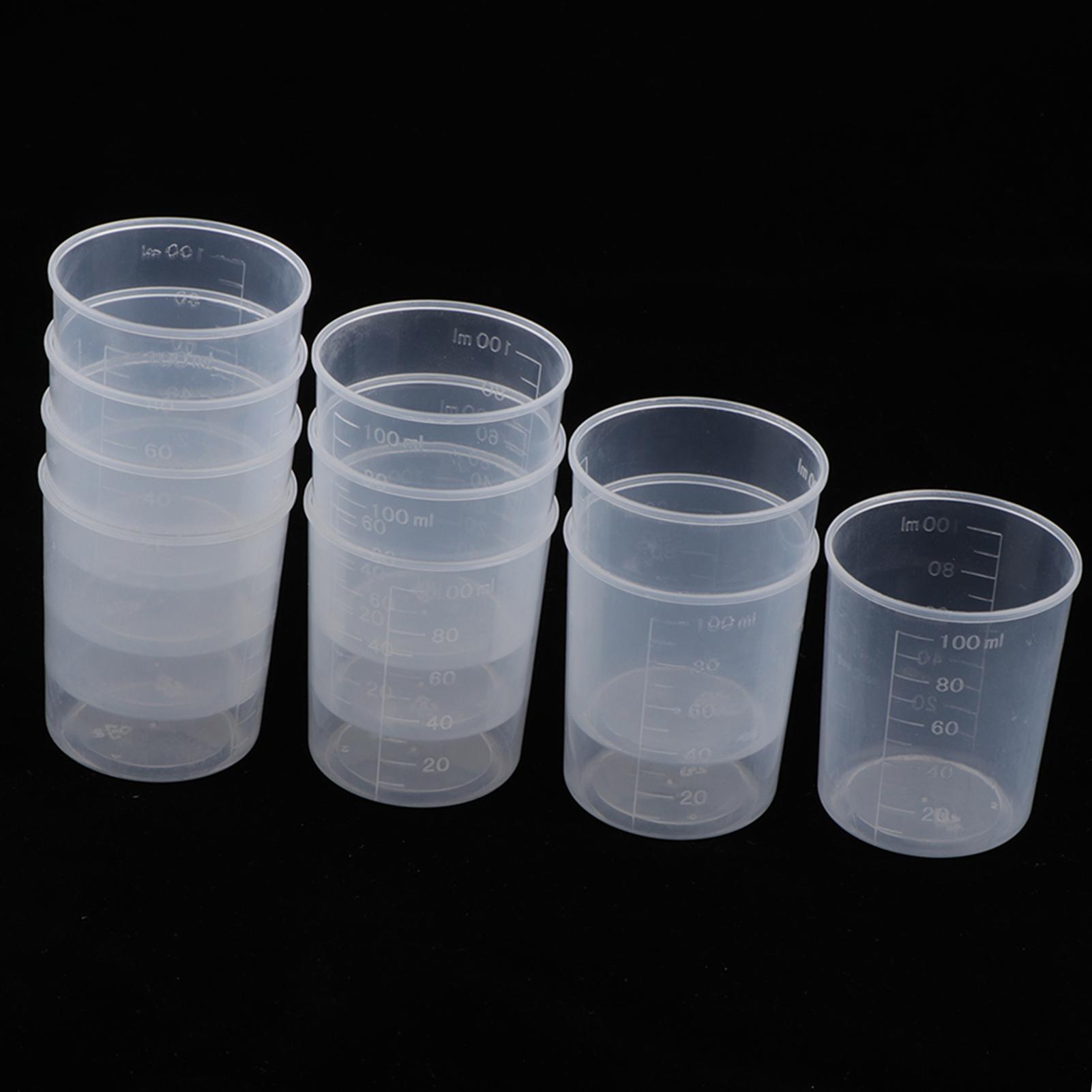 Изображение товара: 10 шт., Пластиковые мерные стаканы для эпоксидной смолы, 100 мл