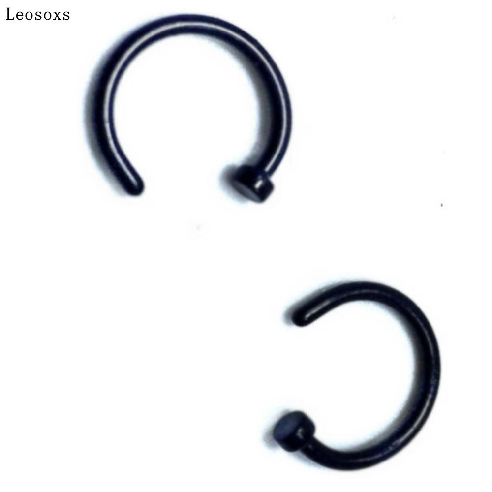Изображение товара: Leosoxs 2pc Stainless Steel Nose Nails Type C Hypoallergenic Nose Nails European and American Nose Rings Piercing Accessories
