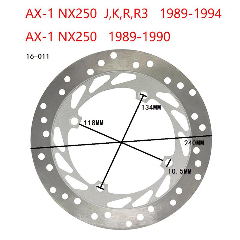 Изображение товара: Передний левый дисковый ротор из нержавеющей стали для мотоцикла Honda AX-1 NX250 AX1 NX 250 1989-1994