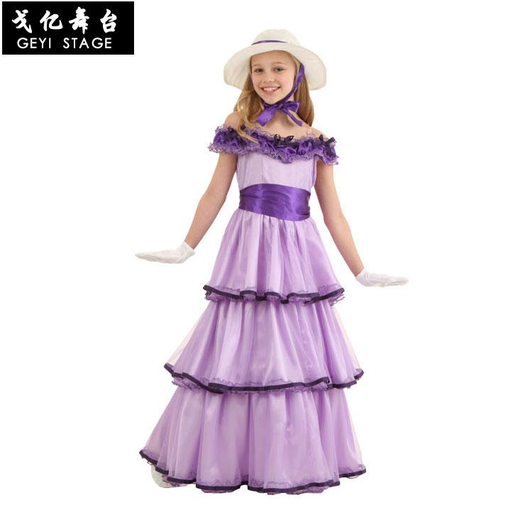 Изображение товара: Пурпурный благородный темпераментный костюм принцессы для Хэллоуина карнавала вечевечерние косплея красивые дамские платья для девочек нарядное платье