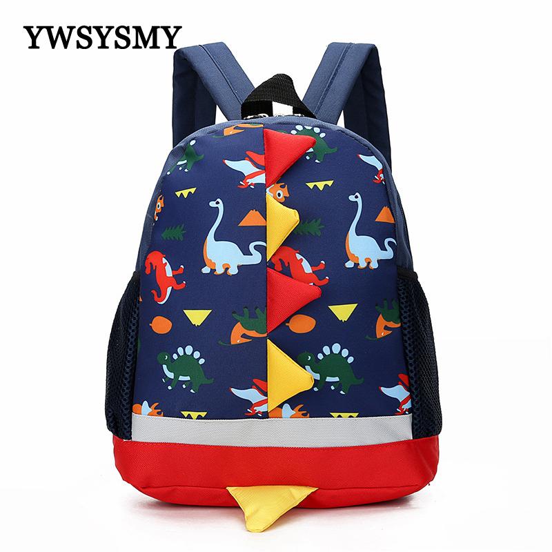 Изображение товара: Детские школьные ранцы, милые детские рюкзаки с мультипликационным принтом динозавра для дошкольников и детских садов, для мальчиков и девочек, школьные портфели
