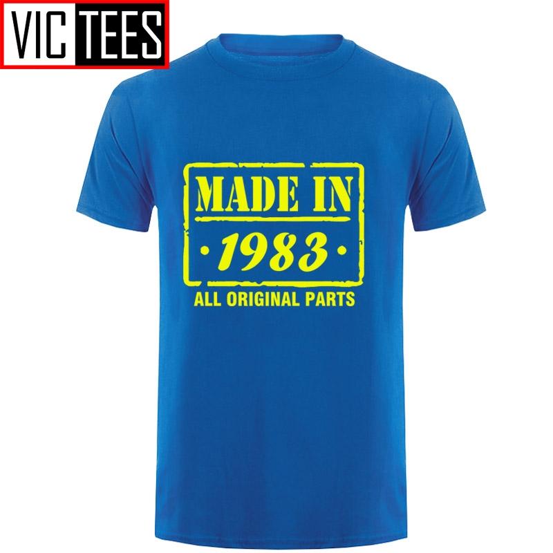 Изображение товара: Мужская 35rd футболка на день рождения, Сделано в 1983, Мужская забавная футболка, мужская одежда