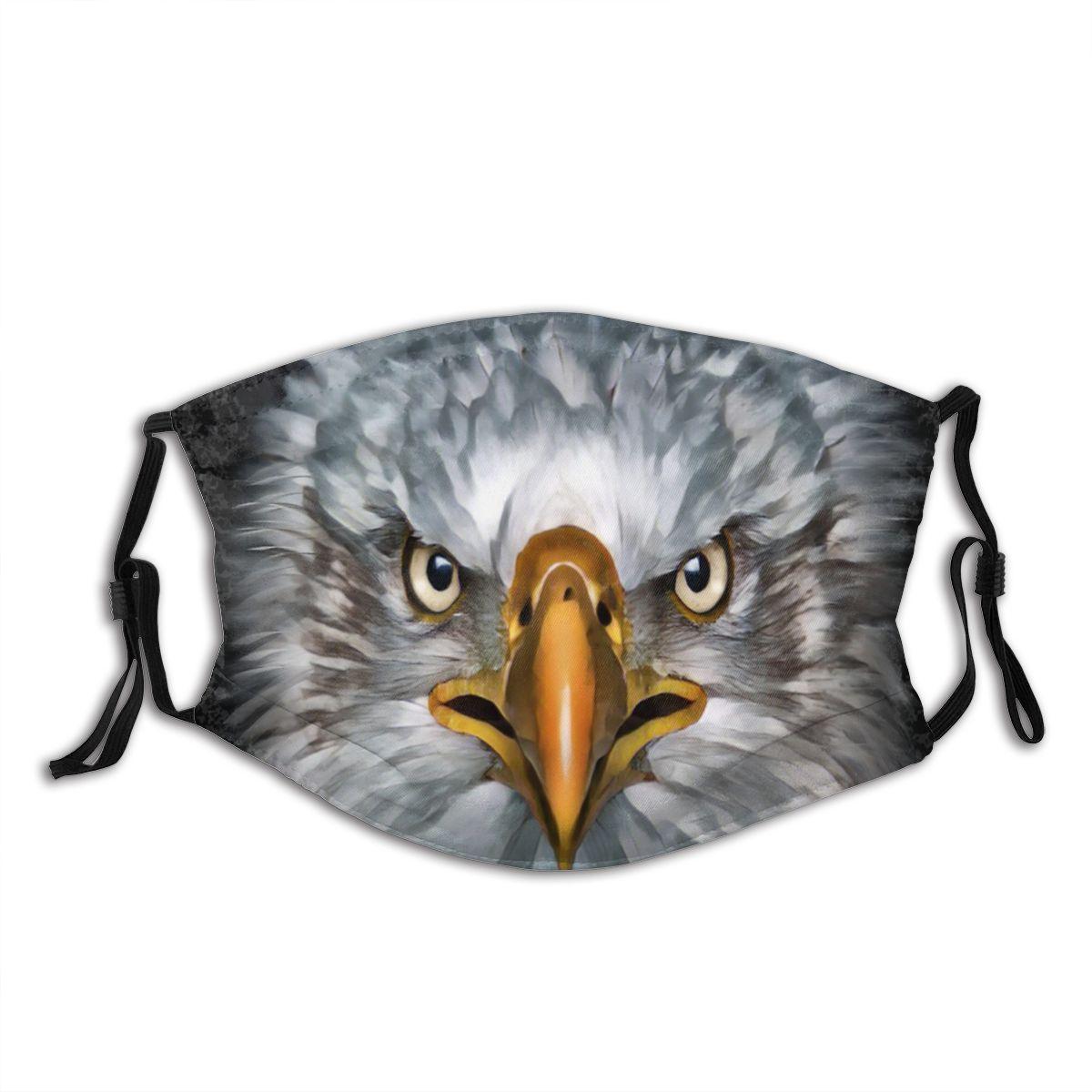 Изображение товара: Маска для лица лысый орел хищница многоразовая с принтом маска против смога Пылезащитная с фильтром зимняя защитная маска