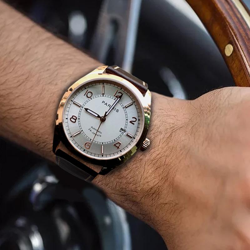 Изображение товара: Мужские наручные часы Parnis, механические часы с сапфировым стеклом, водонепроницаемые, с подсветкой, 2019