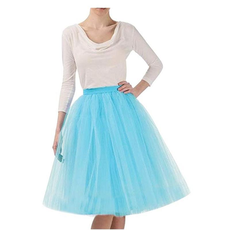Изображение товара: 5 слоев 65 см Дамская длинная юбка платье-пачка принцессы фатиновая юбка модная летняя юбка для танцев в стиле «Лолита»; Юбка в стиле