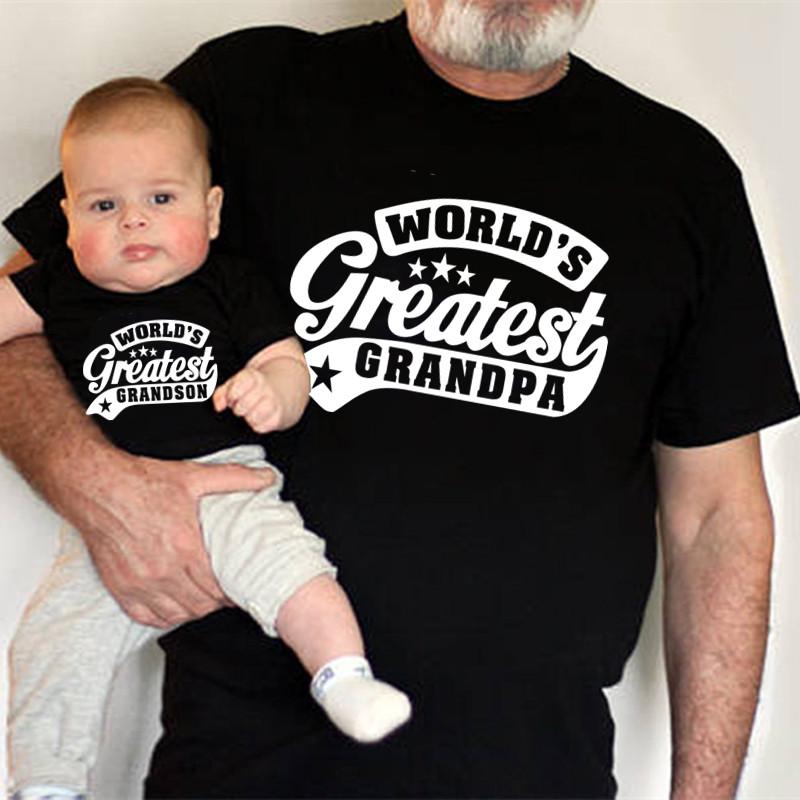 Изображение товара: My Hero Friend Grandson and Grandpa Matching Black Family Matching Outfits Black Men Tshirt Baby Bodysuit Clothes