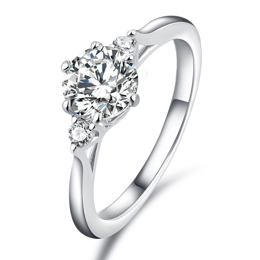 Изображение товара: Женское кольцо с указательным пальцем Sall, модное обручальное кольцо из стерлингового серебра 925 пробы с цирконием, 2019