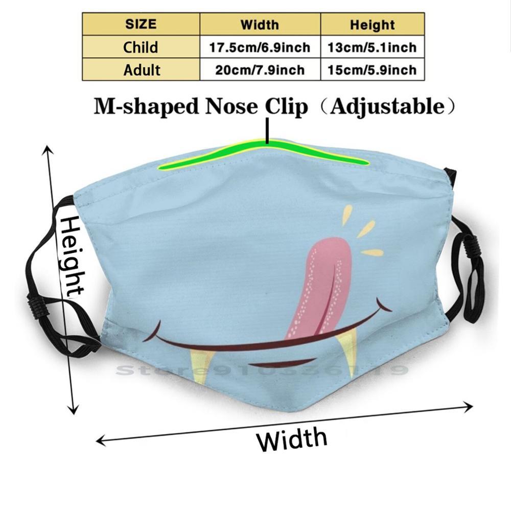 Изображение товара: Монстр рот 1 рот дизайн Анти-пыль фильтр смываемая маска для лица дети монстр Рот зубы