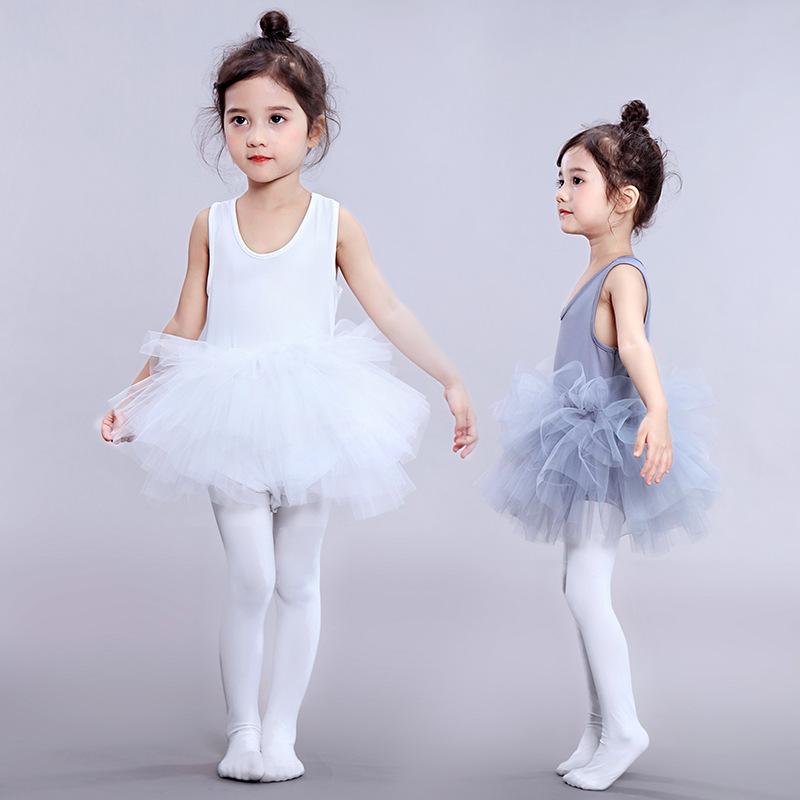 Изображение товара: Балетное трико для девочек 1 шт., шифоновая юбка-пачка для танцев, детские танцевальные тренировочные платья, трико для балета