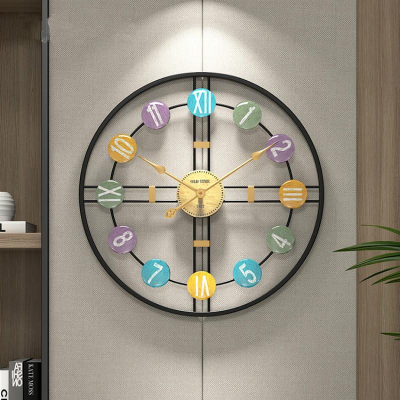 Изображение товара: Минималистичные большие настенные часы, современный дизайн, бесшумные металлические настенные часы для гостиной, креативные настенные часы в скандинавском стиле, настенные украшения DL60WC