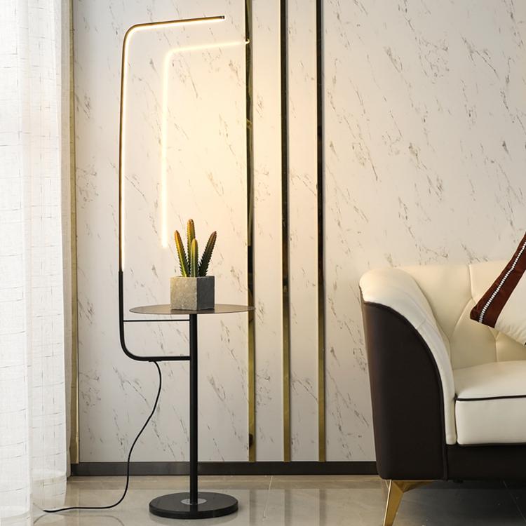 Изображение товара: Светодиодная простая современная напольная лампа, индивидуальный светильник для гостиной, кабинета с защитой глаз, вертикальный прикроватный светильник для спальни, украшение комнаты