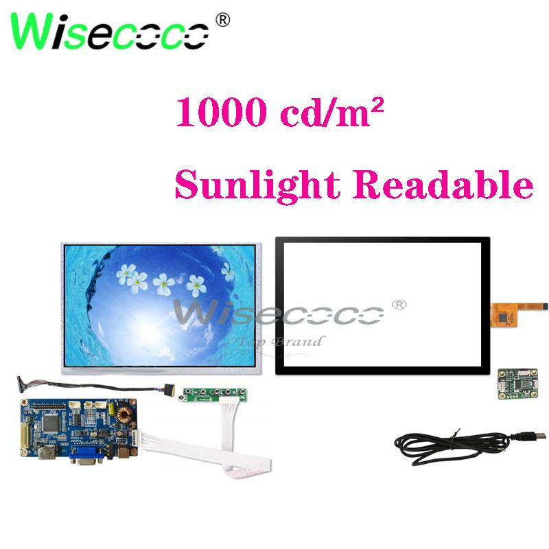 Изображение товара: 10,1-дюймовый 1280x80 0 сенсорный экран дисплей 1000 нит высокая яркость солнечного света читаемая панель с VGA драйвер платы