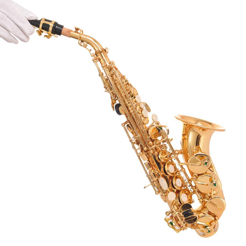 Изображение товара: JM Сопрано-саксофон Tom BB изогнутый Сопрано-саксофон с изображением музыкальных инструментов саксофон для детей и чехол