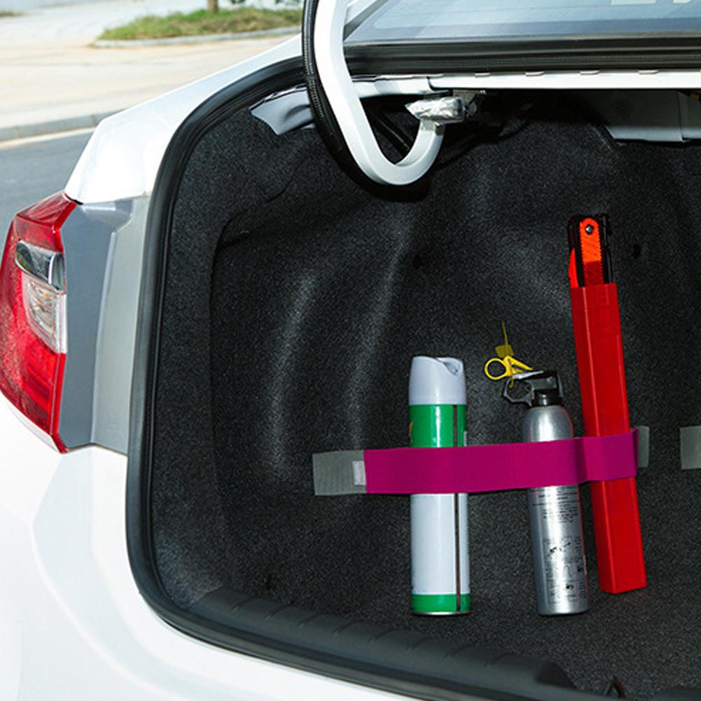Изображение товара: Приспособление для хранения в багажнике автомобиля, крючок и петля, крепкие фиксирующие ремни, однотонные, для багажа, волшебные наклейки против падения