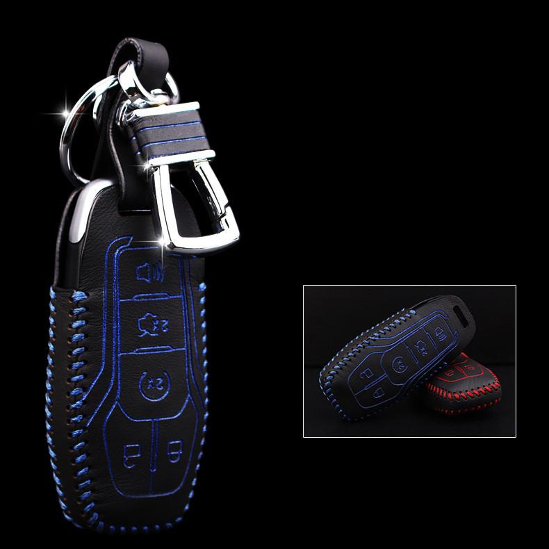 Изображение товара: LUCKEASY высококачественный кожаный чехол с дистанционным управлением для Lincoln MKZ MKC MKS