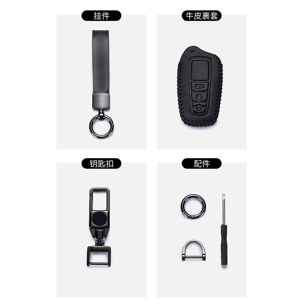 Изображение товара: Кожаный чехол для автомобильного дистанционного ключа с верхним слоем, кожаный чехол для 2018-2020 Toyota RAV4 Camry Avalon C-HR Prius Corolla, автомобильный Стайлинг