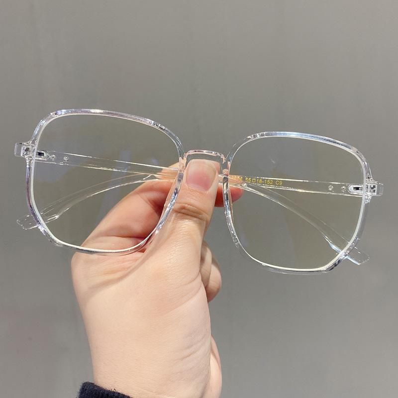 Изображение товара: Прозрачная оправа для очков женские Ретро оверсайз оптические очки женские модные очки неправильной близорукости от-1,0 до-6,0