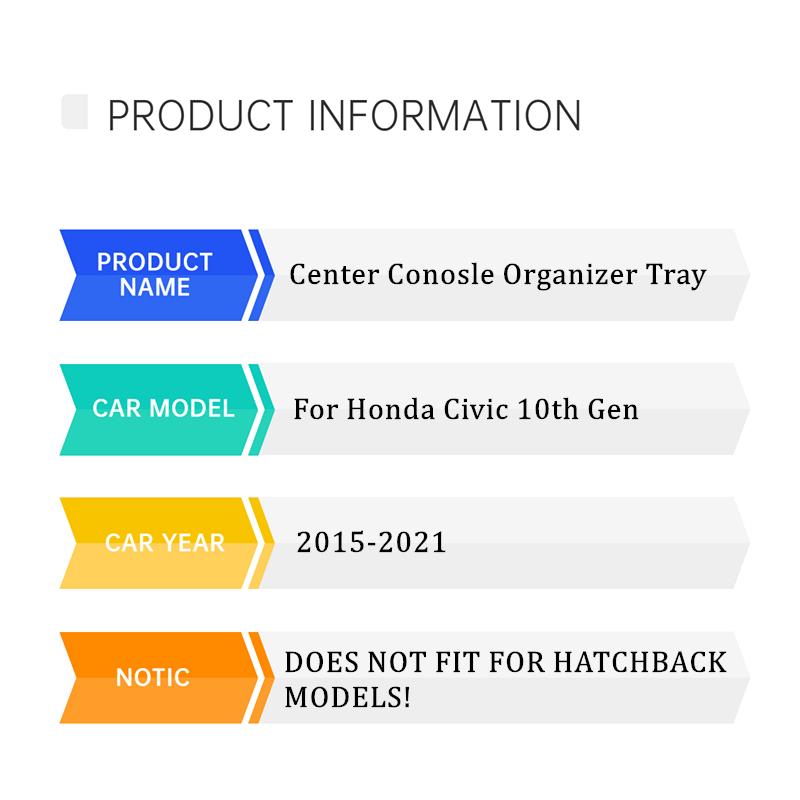 Изображение товара: Аксессуары для Honda Civic 10 поколения (2015-2021), тип R FC FK FC1 FC2 FC5 FK4, центральный консоль, органайзер, коробка для хранения подлокотников
