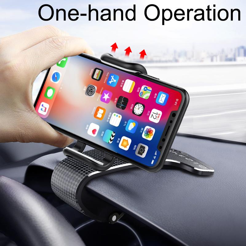 Изображение товара: Держатель XMXCZKJ HUD для сотового телефона на приборную панель автомобиля, вращающийся на 360 градусов Автомобильный зажим для GPS, держатель для телефона, подставка для IPhone 8 11 Xiaomi Huawei