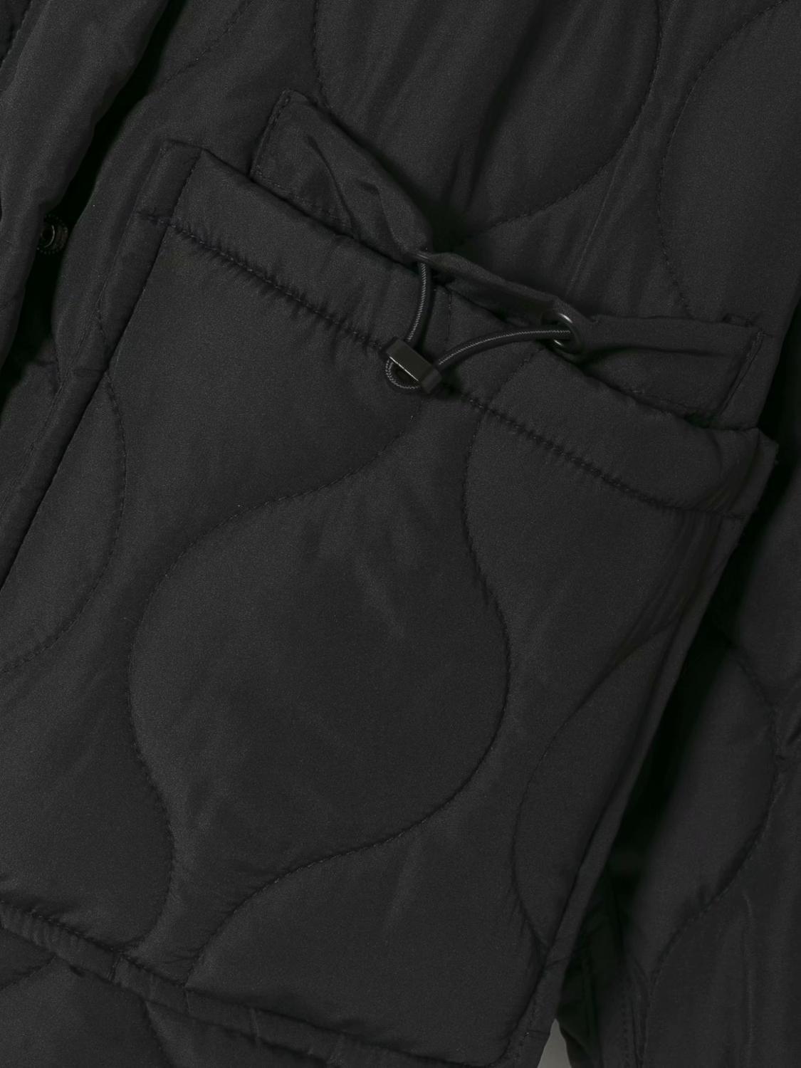 Изображение товара: Куртка женская оверсайз с капюшоном, однотонная тонкая хлопковая верхняя одежда с длинным рукавом, черная стеганая верхняя одежда, осень-зима 2020