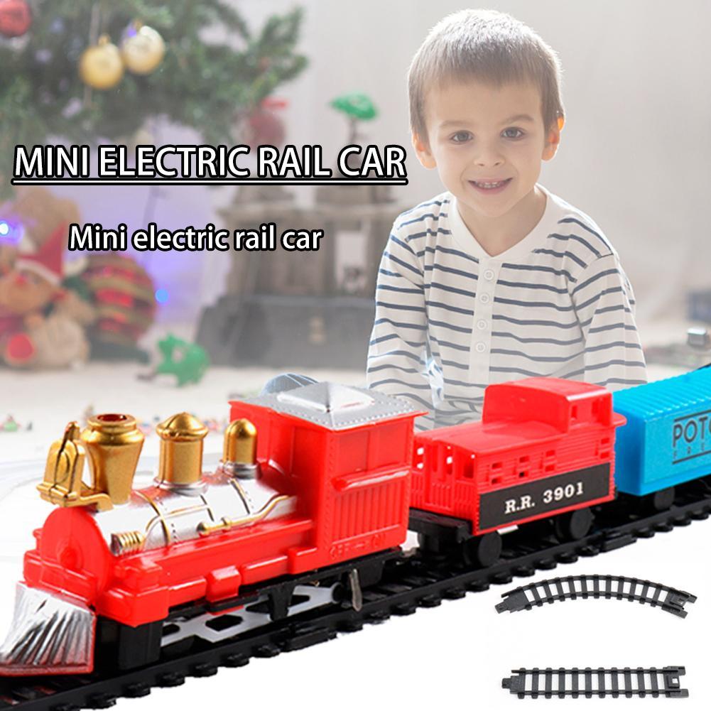 Изображение товара: Рождественский Электрический Железнодорожный поезд, игрушка, Детская электрическая обучающая игрушка, строительное строительство для гоночных дорог