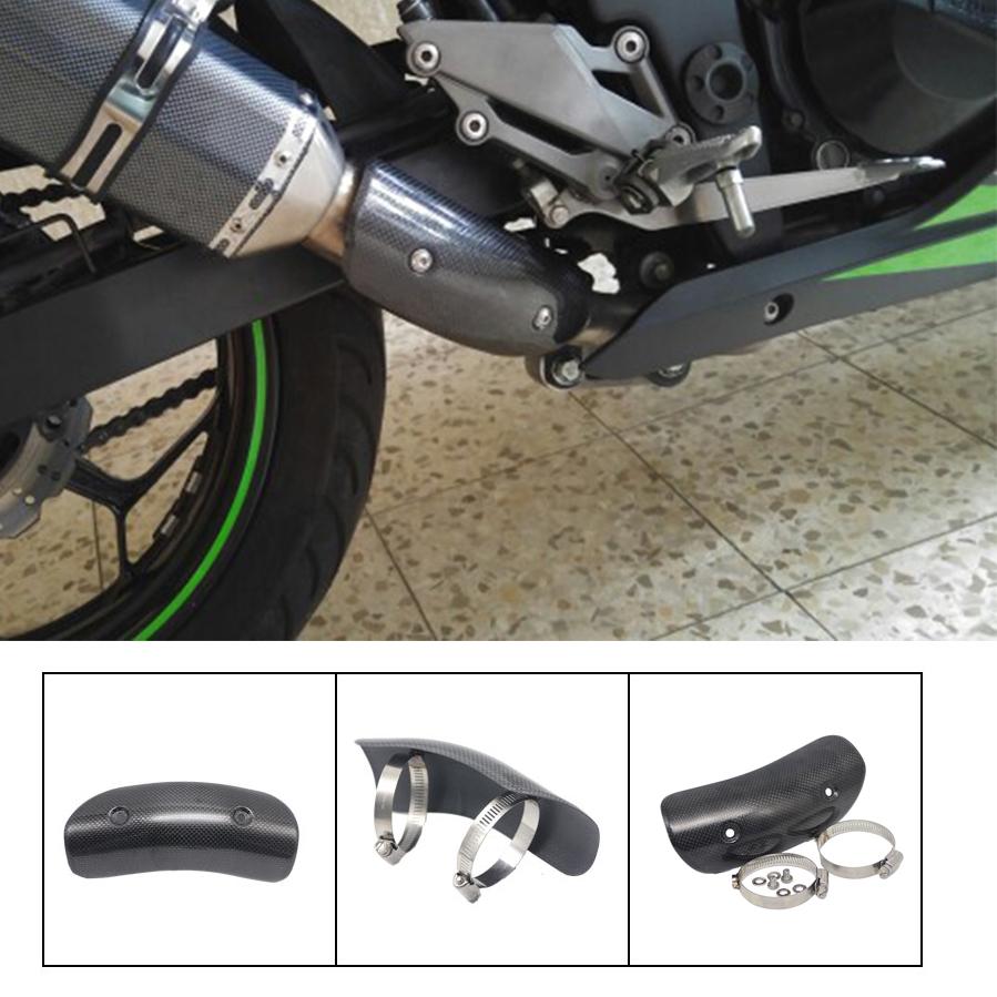 Изображение товара: Moto Imitation carbon fiber Exhaust pipe protective Cover Muffler insulation cover FOR KTM exc 300 duke 390 125 200 rc 390 640