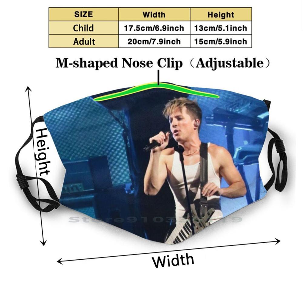 Изображение товара: Многоразовая маска для рта с принтом «Charlie On Stage» Pm2.5, детская музыкальная поп-пианино, концертная живая музыка, Charlie Puth