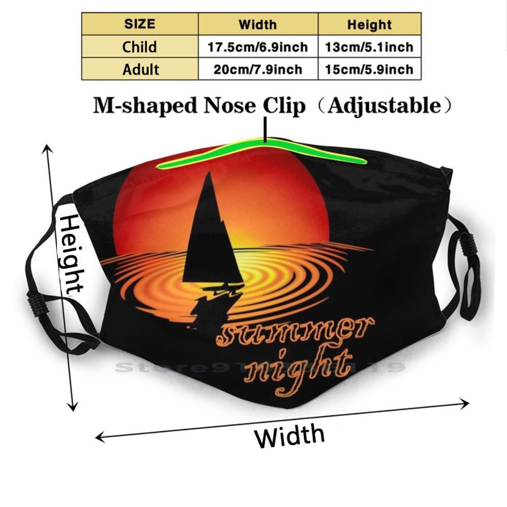 Изображение товара: Закатная летняя футболка для взрослых и детей, моющаяся смешная маска для лица с фильтром, закат, закат, любимый закат, сафари