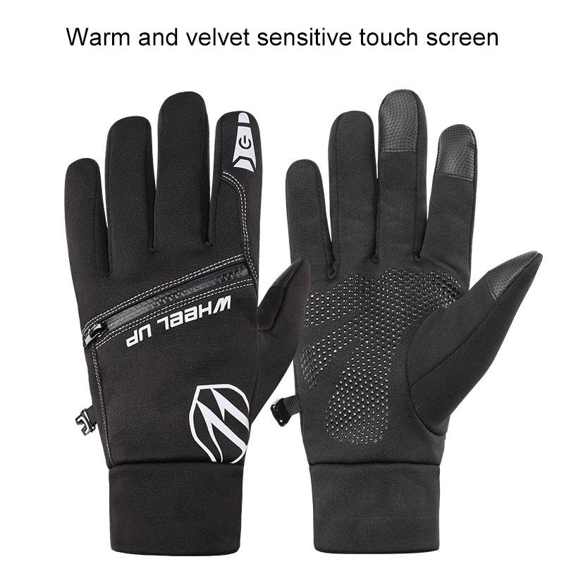 Изображение товара: Тактильные перчатки, теплые перчатки для езды на велосипеде, мотоцикле, лыжах, пеших прогулок, с накладками для сенсорных экранов