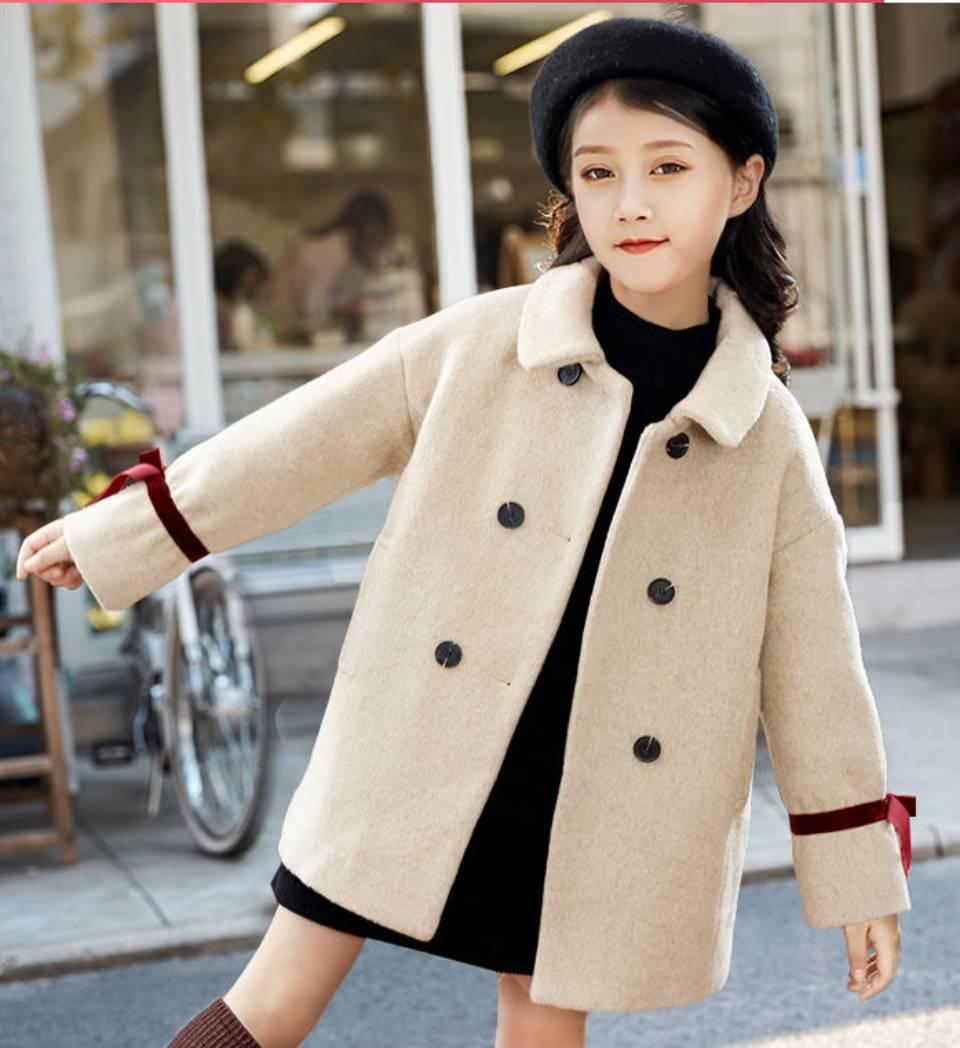 Изображение товара: New Arrivals For Girls Autumn Woollen Coat Children Clothes Warm Fashion 2020 Baby Girls Outerwear Age For 3 4 5 6 8 10 12 Yrs